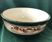 PAT RICHTER CERAMIC LG SERVING BOWL - GERANIUMS