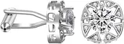 [JYHLSHBA] Cufflinks For Men 1 Pair Of Round Cut-Out Diamond Zircon Cufflinks Men'S French Shirt Cufflinks