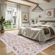 Vintage Coastal Machine Washable 5x7 Area Rugs for Living Room, Non Slip Soft