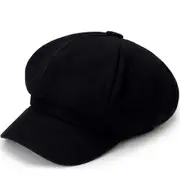 Hats for Women Beret Caps Autumn Winter Ladies Octagonal Hat Casual Fashion Beret Painter hat-Black black/gray/red