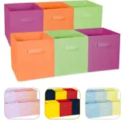 Foldable Storage Cube Basket Bin - Great for Nursery, Playroom Closet & Shelves