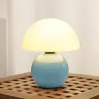 Mushroom Table Lamp, Small Dimmable Table Lamp with Hand-Blown Glass Shade