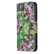 For Huawei Mate 30 Lite 3D Pattern Colored Drawing Horizontal Flip Leather Case with Holder & Card Slots & Wallet(Green Butterfly)