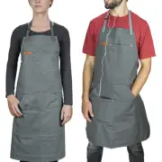 Chef Apron for Men and Women, Kitchen Apron for Women with Pockets, Adjustable N