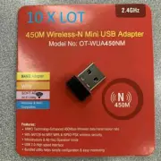 LOT X10 N 300Mbps Wireless USB Wifi Adapter LAN Antenna Network 802.11n/g/b Nano