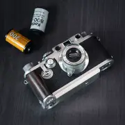 Wood L Hand Grip Holder for Leica iiif iiig Camera with Aluminum Alloy Baseplate