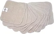 (Unbleached) - MuslinZ 12PK Bamboo Cotton Terry Wipes 20x20 cms (Unbleached)