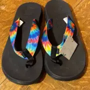 Chaco Men's Chillos Flip Flop Dark Tie Dye Size 11 NWT