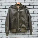 日本 Y2 LEATHER L-2 飛行夾克皮衣 柔軟馬皮 修身款 OLIVE色