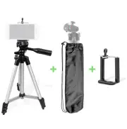 Tripod with Bag,16"-50" Non-Slip 360° Panhead Portable Aluminum, Bracket Mount