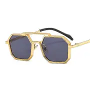 2022 New Fashion Square Hexagon Sunglasses Women Men PC Lens Alloy Metal Frame Luxury Brand Designer Quality Sun Glasses UV400 C2 Other