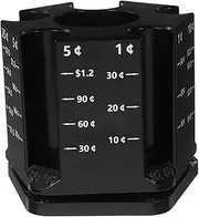 HOODANCOS Pen Holder Coin Organizer Rotatable Storage Container for Office and Home Stationery Holder for Pens Rulers Coins and Items