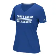 Coast Guard Academy Adidas Women's Blue Sideline Evade Volleyball T-Shirt