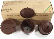 3x Coffee Capsule Set Filters Reusable Coffee Cups for Dolce Gusto Asstd