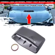Carbon Fiber Style Universal Front Hood Bonnet Vent Scoop Louver For Cars Pickup