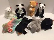 TY Beanie Baby 8 Bears Retired and Rare All with Tags
