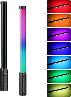 ULANZI VL119 Handheld Light Wand, 360° RGB LED Video Light Stick for Photography