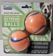 Dog fetch Extreme Launcher Balls by Franklin pet supply co., Glow in the Dark