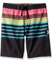 Hurley® | Boy's Size 16 Outrigger Striped Swim Trunks Board Shorts