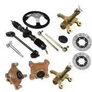 4 Stub Front Steering Wheel Gear Rack Shaft Pinion Knuckle Hub Disc Rotor ATV