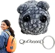 Plush Hamster Keychain | Keychain Pendant | Crochet Emotional Bag Charm, Hangable Decoration, Backpack Accessory for Boys Girls