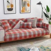Soft Couch Cover Washable Furniture Protector for Dogs Non-Slip Sofa Slipcover -Red
