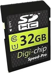 Digi Chip 32GB SDHC Class 10 Memory Card For Fujifilm X-T2, Fuji X-A3, GFX50S, X-A10, XP120, X-T20, X100F, X-E3, XP130, X-A5, X-H1, X-T100, XF10, X-T3, GFX50R Digital Cameras