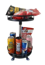 Lazy Susan Organizer 2Tier Metal Rotating Spice Rack Countertop Kitchen Bathroom