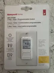 Honeywell RPLS740B 7-Day Solar Programmable Switch In-wall Timer Hard Wired NEW