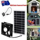 30W Solar Panel Exhaust Roof Attic Fan Air Ventilation Vent Van For Pet Kitchens