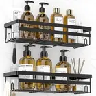Shower Caddies 2 Pack - Adhesive Hanging Shower Shelf - Bathroom Organizers