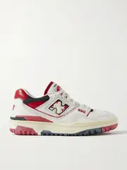 [New Balance] New Balance - 550 Perforated Leather, Suede And Mesh Sneakers - White - US 8 US 8 White