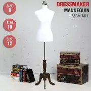 Female Mannequin Dressmaker Model 168cm Dummy Display Torso Tailor Fashion White