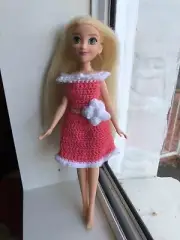 Crochet Pattern (UK or US) Doll Dress for Barbie or Disney Princess type dolls