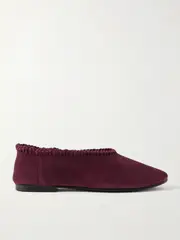 [A Emery] A Emery - Park Braided Suede Ballet Flats - Burgundy - IT40 IT 40 Burgundy