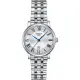 【TISSOT 天梭】Carson 羅馬石英女錶-銀/30mm(T1222101103300)