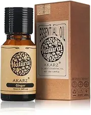 AKARZ Ginger Essential Oil Natural Organic Ginger Oil for Skin Body Hair Care, Candle,Soap,Making, DIY,Massage Aroma 10ml