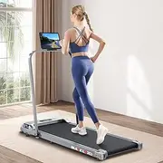 [Black Lord] Treadmill Electric Foldable Walking Pad SL9-H Home Office Gym 2.4HP Fitness Equipment Under Desk, Bluetooth APP Control & Remote Control, Cardio Aerobic Trainer for Jogging Running,Silver