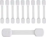 10 - Pack Child Safety Strap Locks Cabinet Locks - Secure, Quick - Fit Adhesive,Suitable for All Types of Furniture, Bathroom Cabinets, and Kitchen Ovens Toilet Seats