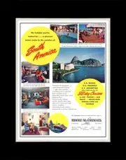 1948 South America 38 Day Cruises Moore McCormack Lines - Matted for 11x14 Frame