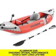 Inflatable Pro Kayak Boat w Aluminium Oars & Pump Outdoor Boating Fishing/ INTEX