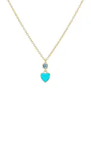 [Emily P. Wheeler] Blue Heart 18K Yellow Gold Multi-Stone Necklace