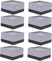 ETHZZLE Bed Riser Heavy Duty 8 Pack Plastic Furniture Lifts for Tables Chairs Sofas Beds Cabinets Storage Space