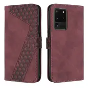 Samsung Galaxy S20 Ultra Case, PU Leather Flip Cover ic Clasp Design Wallet Card Slots Stand Case