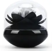 Bloss Lotus Cotton Swab Holder Swabs Bud Small QTips Box Black