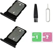 2 PCS for Pixel 8A Single SIM Card Tray Replacement, Single SIM Card Slot Holder Compatible with Pixel 8A (Obsidian)