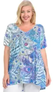 PLUS Peacock Feather Soft n light One By One Print Sublimation V261 1X 2X 3X 4X