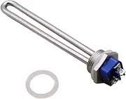 Dernord 12V 150W Immersion Heater Submersible Water Heater Element Stainless Steel Heating Element with 1 inch NPT Flange