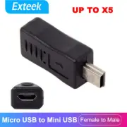 Micro USB Female to Mini USB Male Data Charger Adapter Converter for Moto HTC AU