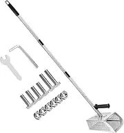 Metal Detecting Shovel | Sand Sifter Shovel - Long Handle Scooper Stainless Steel Rake Anti-Slip Digging Tool for Hunting Beach Sifting